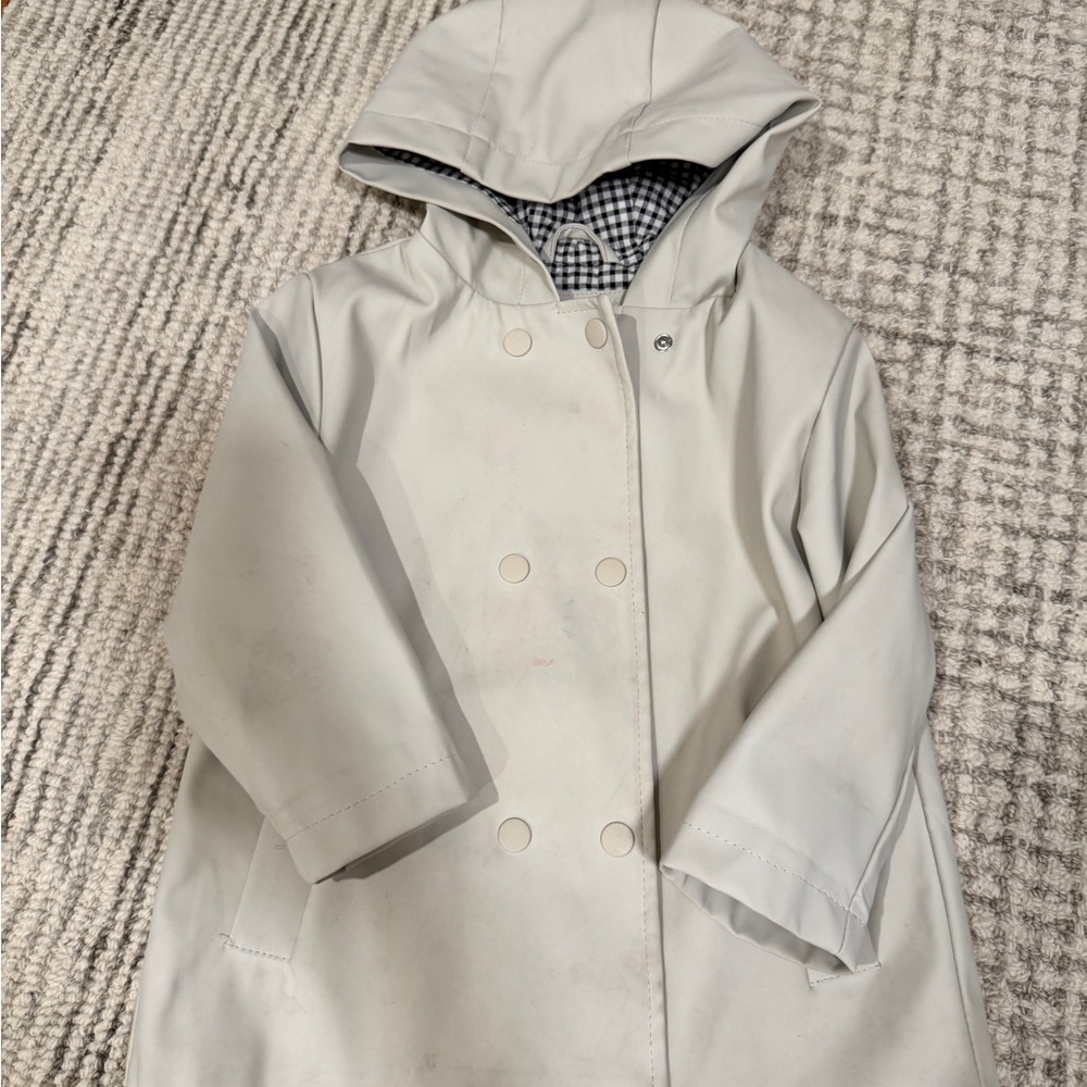 Kids Mango Beige Hooded Raincoat